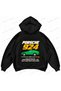 Porsche 924 Printed Oversize Boxy Hooded Hoodie Sweatshirt