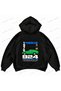 Porsche 924 Graphic Printed Oversize Boxy Hooded Sweatshirt