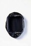 Women's Black Ruched Wrinkled Leather Look, Stylish Portfolio and Strap Shoulder Bag - 8