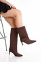 Aure Buckle Detailed Pointed Toe Suede Women's Boots - 3