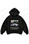 Porsche 911 Gt3 Rs Printed Black Oversize Boxy Sweatshirt
