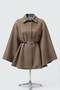 Cloak Poncho with Belt Length 77cm Wool Cloak 2026002 Color Vision