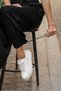 Soft Textured Adjustable Waist Barrel Jogger Sweatpants with Sewing Details - 6