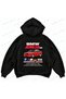 Bmw M3 E30 Printed Black Oversize Boxy Hoodie Sweatshirt