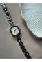Minimal Metal Women's Wristwatch Double Color White - 7
