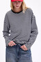 100% Cotton Oversized Crew-Neck Striped Jersey Long-Sleeve T-Shirt I7904AX26AU - 3