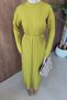 Kayra Striped Mercerized Dress Oil Green - 3