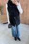 Soft Fur Collar Vest Black - 3