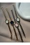 Minimal Metal Women's Wristwatch Double Color White - 3
