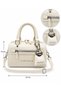 Women's Cream Imported Hand and Shoulder Bag - 4