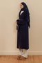 Rumi Angora Long Cardigan Navy Blue - 2