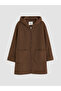 Two Mt Shop Quality Lcw Grace Brown Hooded Women's Curly Coat - 6