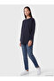 Two Mt Shop Quality Lcw Everyday Navy Blue Soft Touch Oversize Women's Sweatshirt Tunic - 2