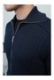 Men's Hair Braided Wide Collar Double Zipper Cardigan - 6