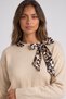 Beige Women's Sweater with Collar Accessories 26K0255K1 - 2