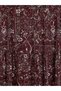 Burgundy Elastic Waist Patterned A-Line Skirt - 3