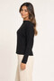 Asymmetric Collar Black Women's Blouse 26K0057K1 - 2
