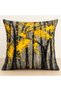 Yellow and Gray Botanical Patterned Decorative Throw Pillow Cover and Runner Combination - 3