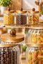 Acacia Lid Borosilicate Striped Glass Jar Set of 3 – Storage Jar with Wooden Lid - 3