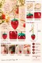 Mr Fruit Figured Shiny Stone Keychain and Bag Accessory – Apple, Strawberry, Cherry - 2