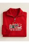 New Season 3 Threaded Combed Cotton Half-Zipper Christmas Themed Sweatshirt