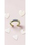 Blue Yellow Flower Motif Enamel Adjustable Steel Ring - Anti-Tarnish - 4