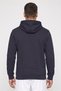Men Sportswear Fit Brand Logo Outdoor Hoodie, Navy Blue - 4