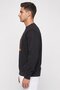 Men Sportswear Fit Long Sleeve Outdoor Sweatshirt, Black - 3