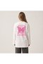 Nubarco White Oversize Wide Cut Long Sleeve 100% Cotton Summer Printed Tshirt