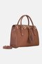 Women Brand Logo Madison Satchel Bag, Brown - 2