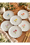 Flower Embossed 26cm 6-Person Serving Plate