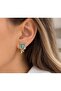 Xuping Steel Earrings with Blue Butterfly Figure - 2