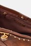 Women Brand Logo Shoulder Bag With Pouch, Brown - 2