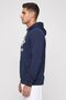 Men Sportswear Fit Brand Logo Outdoor Hoodie, Navy - 3