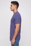 Men Crew Neck Short Sleeve Embroidered Logo T-Shirt, Navy - 3