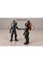 Couples' Special Biker Figure Keychain Set with Helmets - Brown-Haired Female and Male 2-Piece 3D Printing - 3
