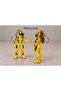 Couples' Special Biker Figure Keychain Set with Helmets - Brown-Haired Female and Male 2-Piece 3D Printing - 3