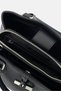 Women Brand Logo Christie Satchel Bag, Black - 2
