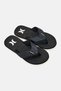 Men Brand Logo Slip On Slippers, Black - 4