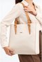 Women's Cream-Tan Oversized Shoulder Bag-Bd4067 - 3