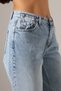 Girl / Women's Mom Lycra Fit High Waist Light Blue Jean Trousers Relaxed Cut Denim Jeans - 6