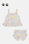 Toddlers Girl 3 Pcs Floral Print Top And Bottom With Sunglasses, Multicolor - 3