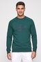 Men Sportswear Fit Brand Logo Outdoor Sweatshirt, Dark Green