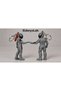 Couples' Special Biker Figure Keychain Set with Helmets - Brown-Haired Female and Male 2-Piece 3D Printing - 4