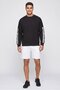 Men Sportswear Fit Long Sleeve Outdoor Sweatshirt, Black - 2