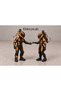Couples' Special Biker Figure Keychain Set with Helmets - Black-Haired Female and Male 2-Piece 3D Printing