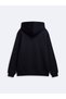 Regular Fit Navy Blue Hooded Sweatshirt with Print Detail - 4