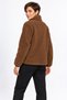 Women's Brown Soft Welsoft Fleece Jacket with Zipper and 3 Pockets - 4