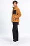 Women's Brick Color Soft Welsoft Fleece Jacket with Zipper and 3 Pockets - 3