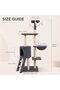 Compact 3-Level Cat Tree with Large Hammock, Condo & Removable Top Bed - 5
